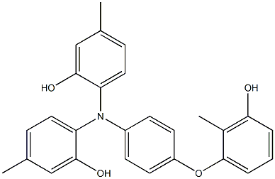 N,N-Bis(2-hydroxy-4-methylphenyl)-4-(3-hydroxy-2-methylphenoxy)benzenamine Struktur