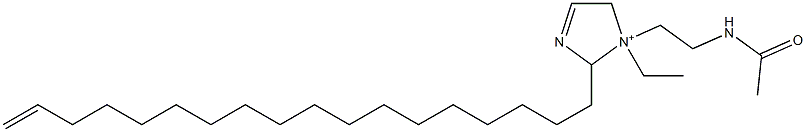 1-[2-(Acetylamino)ethyl]-1-ethyl-2-(17-octadecenyl)-3-imidazoline-1-ium Struktur