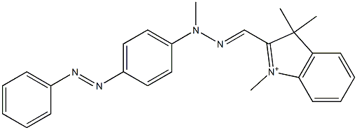 1,3,3-Trimethyl-2-[[2-methyl-2-[4-(phenylazo)phenyl]hydrazono]methyl]-3H-indolium Struktur