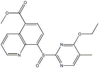 8-[(4-Ethoxy-5-methylpyrimidin-2-yl)sulfinyl]quinoline-5-carboxylic acid methyl ester Struktur