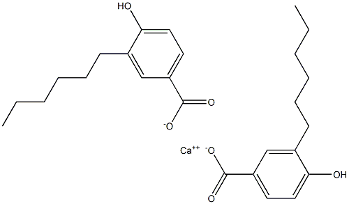 Bis(3-hexyl-4-hydroxybenzoic acid)calcium salt Struktur