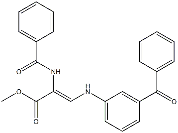 (Z)-3-[(3-Benzoylphenyl)amino]-2-(benzoylamino)acrylic acid methyl ester Struktur