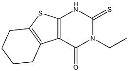 1,2,5,6,7,8-Hexahydro-3-ethyl-2-thioxo[1]benzothieno[2,3-d]pyrimidin-4(3H)-one Struktur