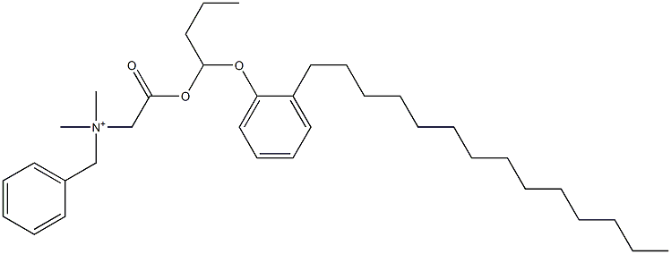 N,N-Dimethyl-N-benzyl-N-[[[1-(2-tetradecylphenyloxy)butyl]oxycarbonyl]methyl]aminium Struktur