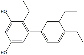 4-Ethyl-5-(3,4-diethylphenyl)benzene-1,3-diol Struktur