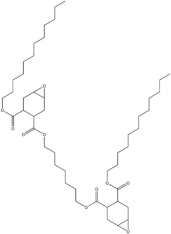 Bis[2-(dodecyloxycarbonyl)-4,5-epoxy-1-cyclohexanecarboxylic acid]1,7-heptanediyl ester Struktur