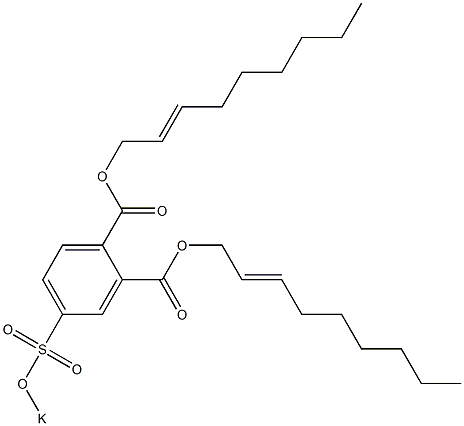 4-(Potassiosulfo)phthalic acid di(2-nonenyl) ester Struktur