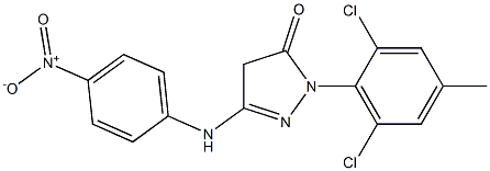 1-(2,6-Dichloro-4-methylphenyl)-3-(4-nitroanilino)-5(4H)-pyrazolone Struktur