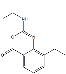 2-Isopropylamino-8-ethyl-4H-3,1-benzoxazin-4-one Struktur