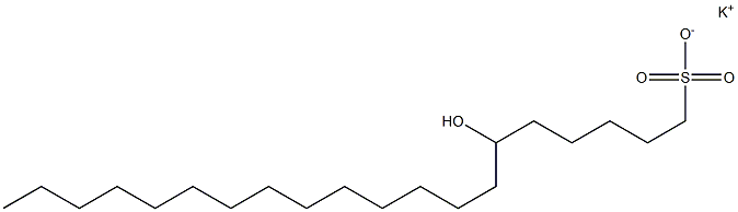 6-Hydroxyicosane-1-sulfonic acid potassium salt Struktur