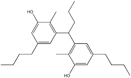 3,3'-Butylidenebis(2-methyl-5-butylphenol) Struktur