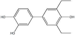 3',5'-Diethyl-1,1'-biphenyl-3,4,4'-triol Struktur