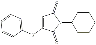 2-Phenylthio-N-cyclohexylmaleimide Struktur