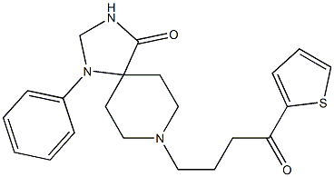 8-[4-Oxo-4-(2-thienyl)butyl]-1-phenyl-1,3,8-triazaspiro[4.5]decan-4-one Struktur