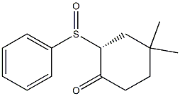 (2R)-4,4-Dimethyl-2-phenylsulfinylcyclohexanone Struktur