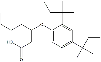 3-(2,4-Di-tert-pentylphenoxy)heptanoic acid Struktur