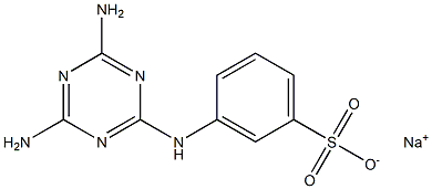 3-[(4,6-Diamino-1,3,5-triazin-2-yl)amino]benzenesulfonic acid sodium salt Struktur