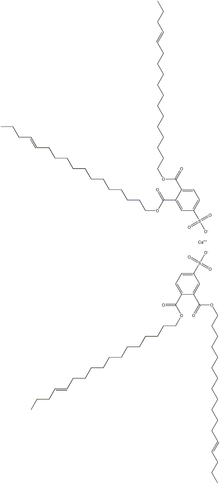 Bis[3,4-di(13-heptadecenyloxycarbonyl)benzenesulfonic acid]calcium salt Struktur