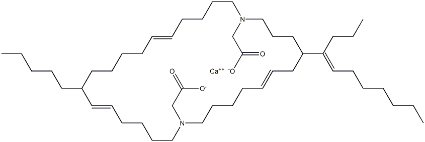 Bis[N,N-di(5-dodecenyl)glycine]calcium salt Struktur