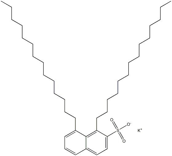 1,8-Ditetradecyl-2-naphthalenesulfonic acid potassium salt Struktur