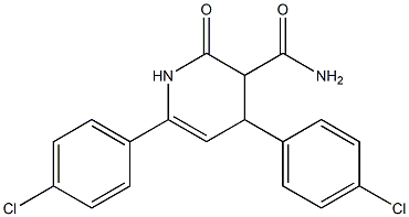 4,6-Bis(4-chlorophenyl)-1,2,3,4-tetrahydro-2-oxopyridine-3-carboxamide Struktur