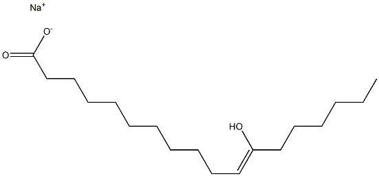 (Z)-12-Hydroxy-11-octadecenoic acid sodium salt Struktur