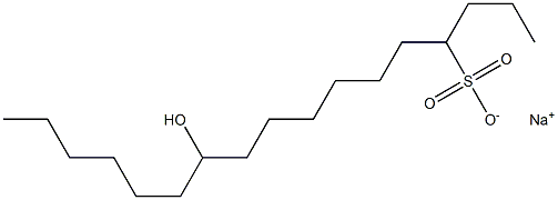 11-Hydroxyheptadecane-4-sulfonic acid sodium salt Struktur