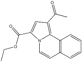 1-Acetylpyrrolo[2,1-a]isoquinoline-3-carboxylic acid ethyl ester Struktur