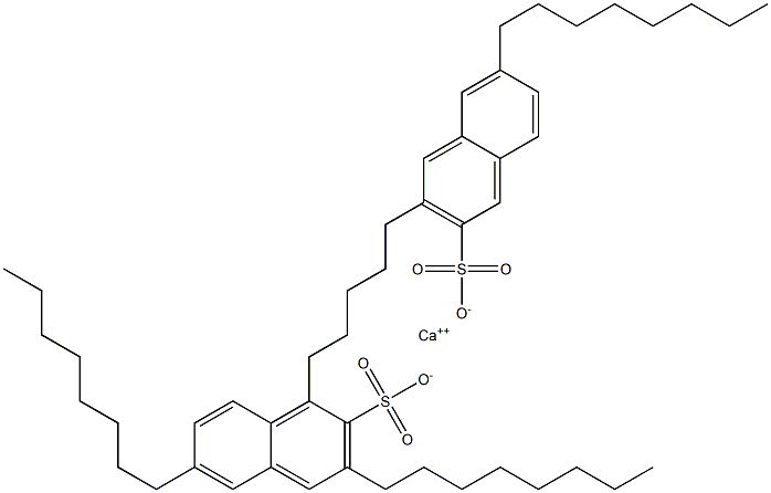 Bis(3,6-dioctyl-2-naphthalenesulfonic acid)calcium salt Struktur