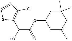 2-(3-Chloro-2-thienyl)glycolic acid 3,3,5-trimethylcyclohexyl ester Struktur