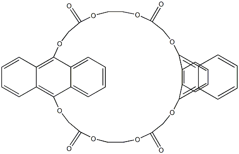 9,10-[(9,10-Anthracenediyl)bis(oxymethylenecarbonyloxyethyleneoxycarbonylmethyleneoxy)]anthracene Struktur