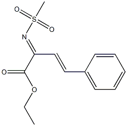 2-(Methylsulfonylimino)-4-phenyl-3-butenoic acid ethyl ester Struktur