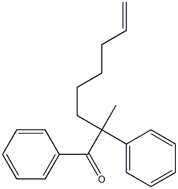 1,2-Diphenyl-2-methyl-7-octen-1-one Struktur