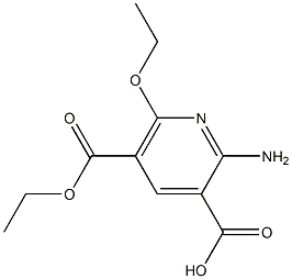 2-Amino-6-ethoxypyridine-3,5-dicarboxylic acid 5-ethyl ester Struktur