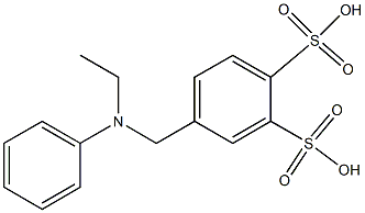 4-[(N-Ethylanilino)methyl]benzene-1,2-disulfonic acid Struktur