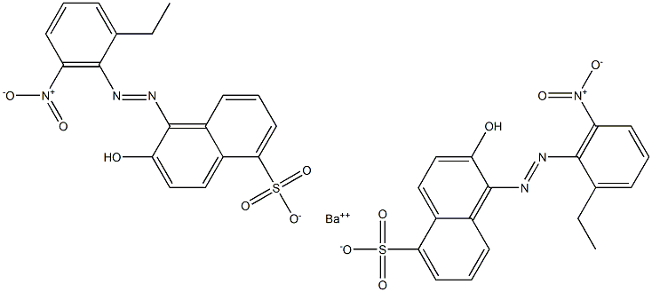 Bis[1-[(2-ethyl-6-nitrophenyl)azo]-2-hydroxy-5-naphthalenesulfonic acid]barium salt Struktur