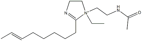 1-[2-(Acetylamino)ethyl]-1-ethyl-2-(6-octenyl)-2-imidazoline-1-ium Struktur