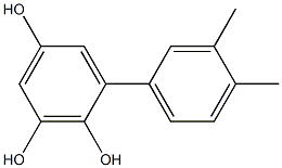 3',4'-Dimethyl-1,1'-biphenyl-2,3,5-triol Struktur