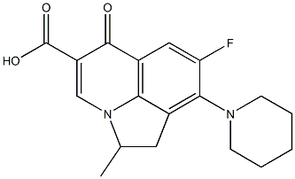 2-Methyl-7-fluoro-8-piperidino-1,2-dihydro-5-oxo-5H-2a-azaacenaphthylene-4-carboxylic acid Struktur