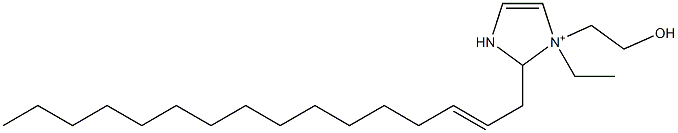 1-Ethyl-2-(2-hexadecenyl)-1-(2-hydroxyethyl)-4-imidazoline-1-ium Struktur