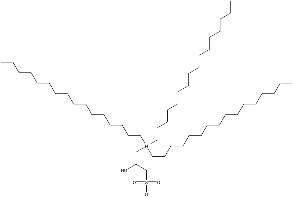 N,N-Dihexadecyl-N-(2-hydroxy-3-sulfonatopropyl)-1-hexadecanaminium Struktur