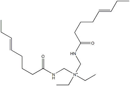 N-Ethyl-N,N-bis[(5-octenoylamino)methyl]ethanaminium Struktur