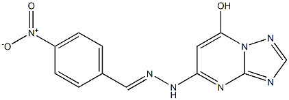 5-[N'-(4-Nitrobenzylidene)hydrazino]-7-hydroxy[1,2,4]triazolo[1,5-a]pyrimidine Struktur