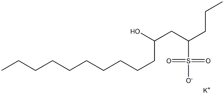 6-Hydroxyhexadecane-4-sulfonic acid potassium salt Struktur