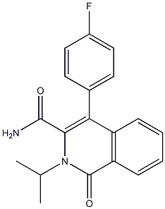 1-Oxo-2-isopropyl-4-(4-fluorophenyl)-1,2-dihydroisoquinoline-3-carboxamide Struktur