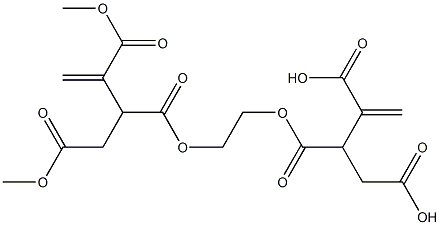 3,3'-[Ethylenebis(oxycarbonyl)]bis(1-butene-2,4-dicarboxylic acid dimethyl) ester Struktur