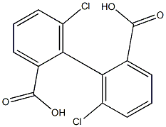 6,6'-Dichloro-2,2'-biphenyldicarboxylic acid Struktur