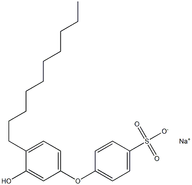 3'-Hydroxy-4'-decyl[oxybisbenzene]-4-sulfonic acid sodium salt Struktur