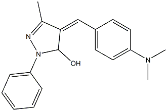 4,5-Dihydro-4-[4-(dimethylamino)benzylidene]-1-phenyl-3-methyl-1H-pyrazol-5-ol Struktur