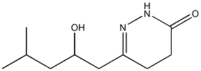 4,5-Dihydro-6-[2-hydroxy-4-methylpentyl]pyridazin-3(2H)-one Struktur